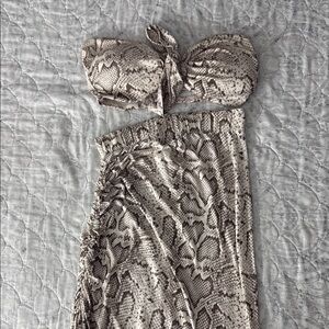 Discovery Snake Print Maxi Skirt Set